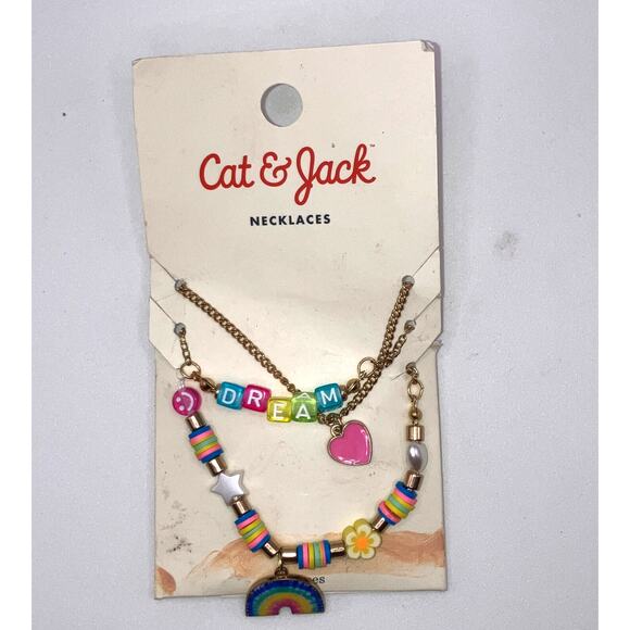 New With Tags! Cat & Jack Girls 3 Gold-Tone Necklaces! - Picture 4 of 6